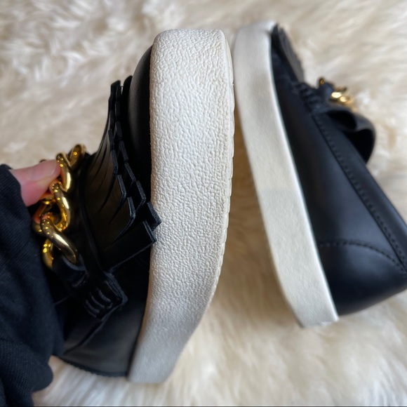 Fringe & Chain leather sneakers - Picture 3 of 6